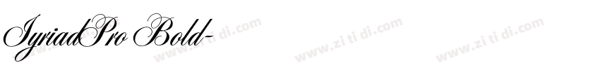 IyriadPro Bold字体转换